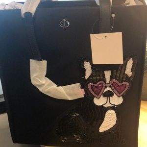 Kate Spade Bulldog Kitt Francois Large Nylon Tote